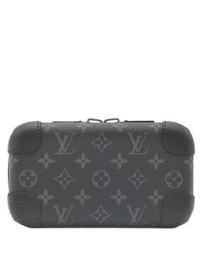 Louis Vuitton 2-Way Horizon Clutch Monogram Eclipse Matte Silver